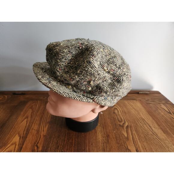 Vtg Harris Tweed Newsboy Hat Mens  Cabbie Snap Bill - Picture 1 of 5